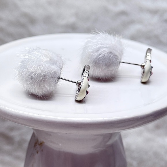 Cute Bunny Earrings with Pink and Blue Accents - Picture 7 of 9